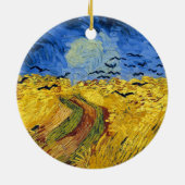 Van Gogh Wheat Fields Famous Impressionism Keramisch Ornament (Achterkant)