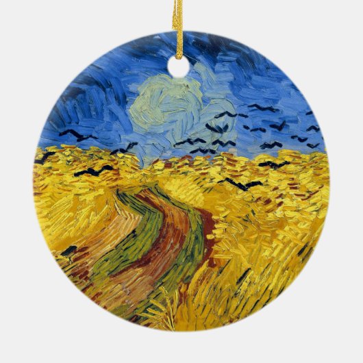 Van Gogh Wheat Fields Famous Impressionism Keramisch Ornament (Achterkant)