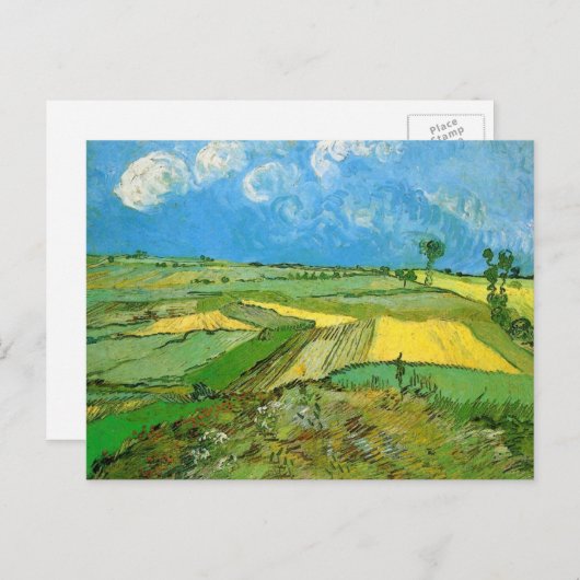 Van Gogh Wheat Fields op Auvers under Clouded Sky Briefkaart (Voorkant / Achterkant)