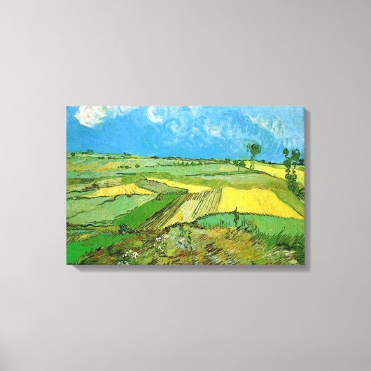 Van Gogh Wheat Fields op Auvers under Clouded Sky Canvas Afdruk (Voorkant)
