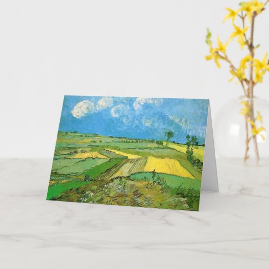 Van Gogh Wheat Fields op Auvers under Clouded Sky Kaart (Gele Bloem)