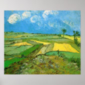 Van Gogh Wheat Fields op Auvers under Clouded Sky Poster (Voorkant)
