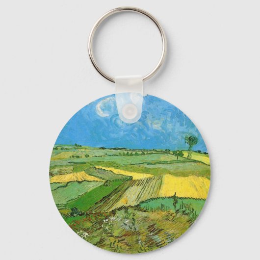 Van Gogh Wheat Fields op Auvers under Clouded Sky Sleutelhanger (Voorkant)