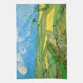 Van Gogh Wheat Fields op Auvers under Clouded Sky Theedoek (Verticaal)
