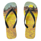 Van Gogh - Wheatfield bij Sunset Teenslippers (Voetbed)
