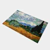 Van Gogh - Wheatfield met Cypress Tree Deurmat (Schuin)