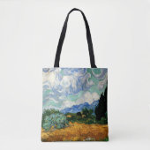 Van Gogh - Wheatfield met Cypress Tree Tote Bag (Voorkant)