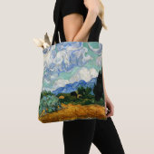 Van Gogh - Wheatfield met Cypress Tree Tote Bag (Dichtbij)