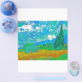 Van Gogh Wheatfield met Cypresses Flyer (Enkel)