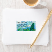 Van Gogh Wheatfield met Cypresses Green en Blue Etiket (Insitu)