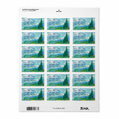 Van Gogh Wheatfield met Cypresses Green en Blue Etiket (Full Sheet)