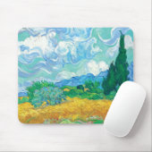 Van Gogh Wheatfield met Cypresses Muismat (Met muis)