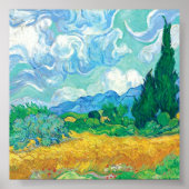 Van Gogh Wheatfield met Cypresses Poster (Voorkant)