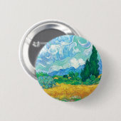 Van Gogh Wheatfield met Cypresses Ronde Button 5,7 Cm (Voorkant /achterkant)