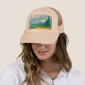 Van Gogh Wheatfield met Cypresses Trucker Pet (In situ)