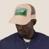 Van Gogh Wheatfield met Cypresses Trucker Pet (In situ)