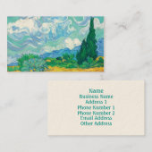 Van Gogh Wheatfield met Cypresses Visitekaartje (Voorkant / Achterkant)