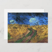 Van Gogh Wheatfield met het Briefkaart van de koei (Voorkant / Achterkant)