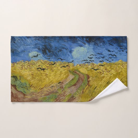  Van Gogh Wheatfield met koeien Handdoek (Handdoek)