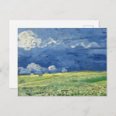 Van Gogh - Wheatfield onder het schilderij van wol Briefkaart (Voorkant / Achterkant)