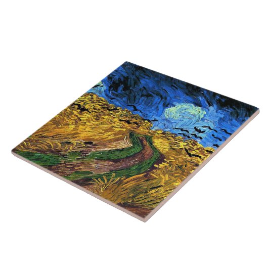 Van Gogh - Wheatfield with Crows, Tegeltje (Zijkant)