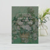 Van Gogh White Rose Flowers Floral Wedding Kaart (Staand voorkant)