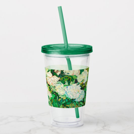 Van Gogh White Roses Acryl Drinkbeker (Links)