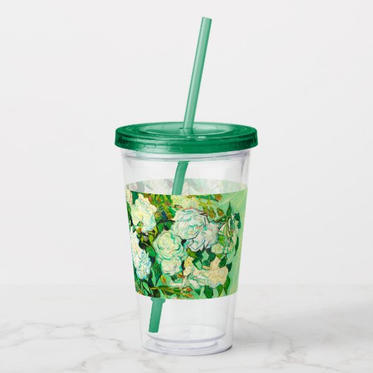 Van Gogh White Roses Acryl Drinkbeker (Achterkant)