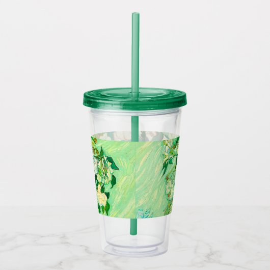 Van Gogh White Roses Acryl Drinkbeker (Rechts)