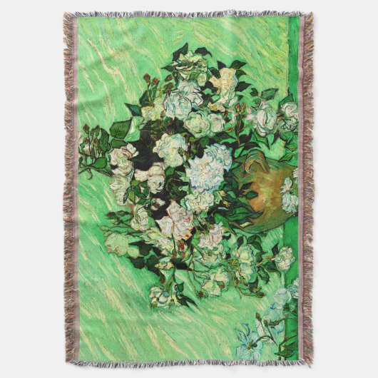 Van Gogh - White Roses, beroemd schilderij, Deken (Voorkant Verticaal)