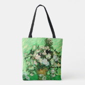 Van Gogh - White Roses, beroemd schilderij, Tote Bag (Achterkant)