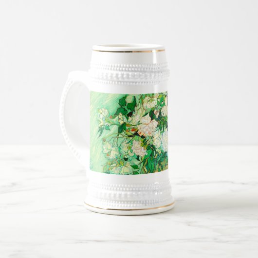 Van Gogh White Roses Bierpul (Voorkant links)