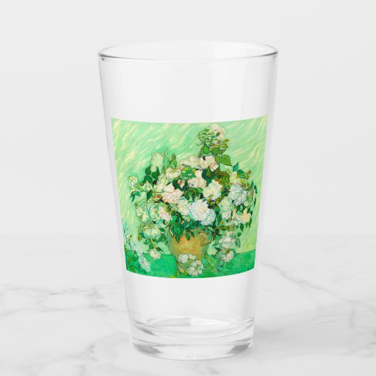 Van Gogh White Roses Glas (Voorkant)