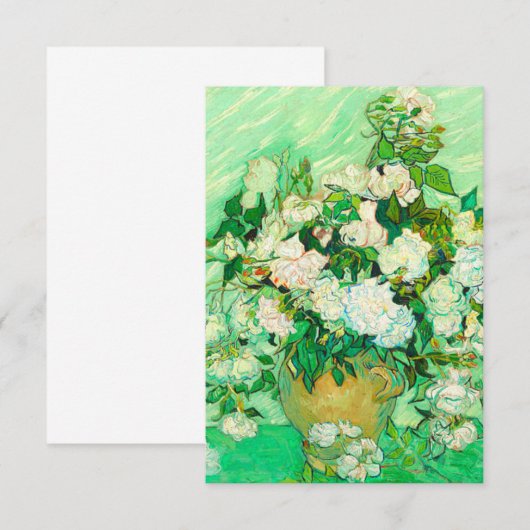 Van Gogh White Roses Informatiekaartje (Voorkant / Achterkant)