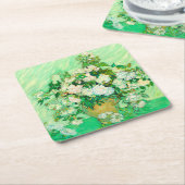 Van Gogh White Roses Kartonnen Onderzetters (Schuin)
