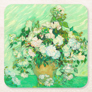 Van Gogh White Roses Kartonnen Onderzetters