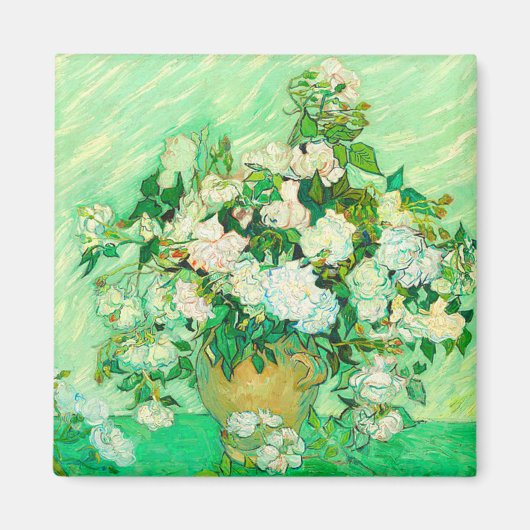 Van Gogh White Roses Magneet (Voorkant)
