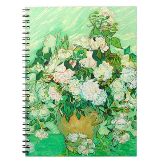 Van Gogh White Roses Notitieboek (Voorkant)