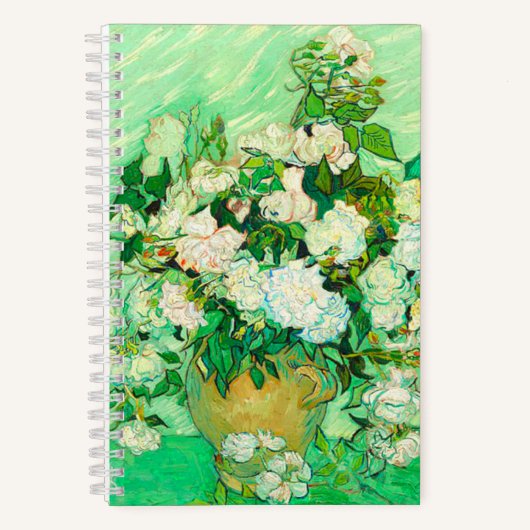 Van Gogh White Roses Notitieboek (Voorkant)