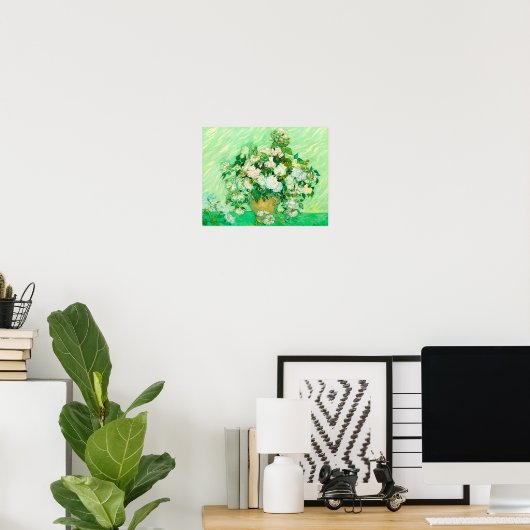 Van Gogh White Roses Poster (Thuiskantoor)