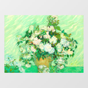 Van Gogh White Roses Raamsticker