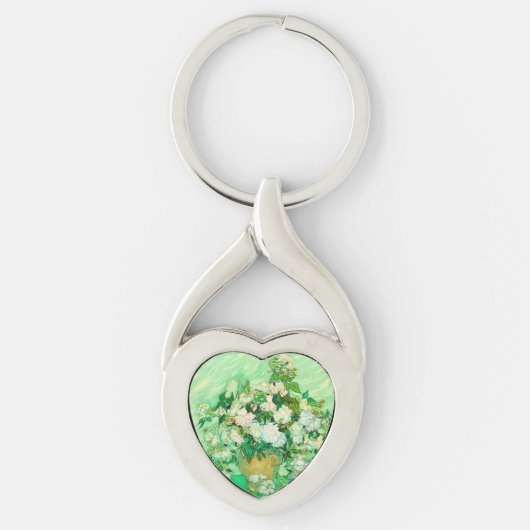 Van Gogh White Roses Sleutelhanger (Voorkant)