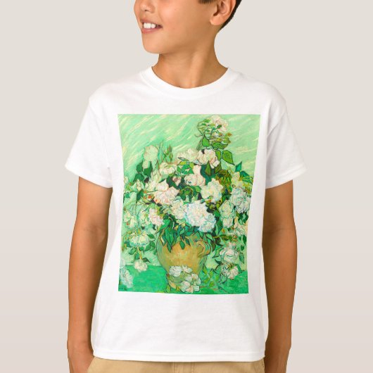 Van Gogh White Roses T-shirt (Voorkant)
