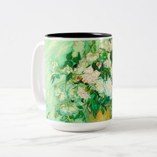 Van Gogh White Roses Tweekleurige Koffiemok