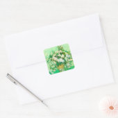 Van Gogh White Roses Vierkante Sticker (Envelop)