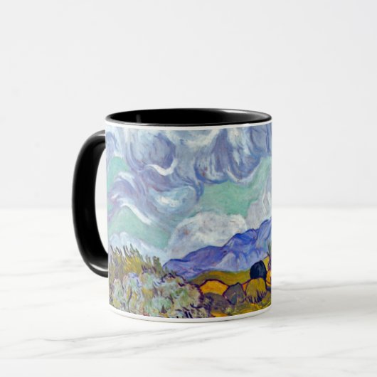 Van Gogh - Wielveld met cilinders Mok (Voorkant links)