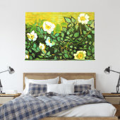 Van Gogh - Wilde Rozen, Canvas Afdruk (Insitu (Slaapkamer))