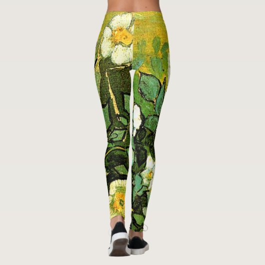 Van Gogh, wilde Rozen Leggings (Achterkant)