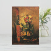 Van Gogh Wine en Flowers Wedding Invitation Kaart (Staand voorkant)
