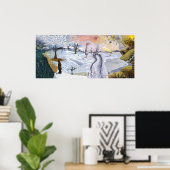 Van Gogh: Winter Landscape Poster (Thuiskantoor)